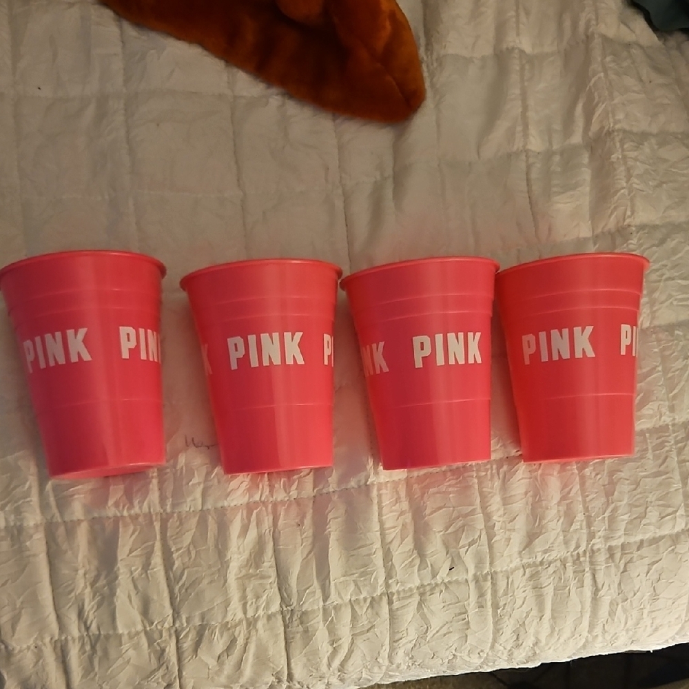 Pink Party Cups Set Of 4